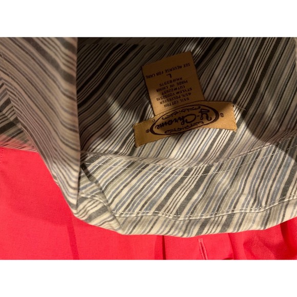 Black/Blue/White Striped Button Down Dress Shirt Size Large - Picture 3 of 3